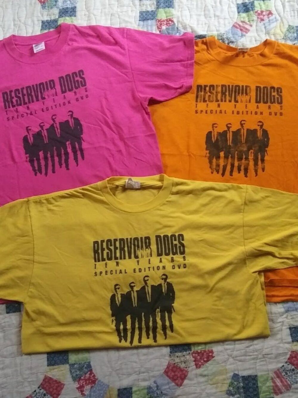 Vintage Rare 2002 Reservoir Dogs Ten Years Special Edition DVD 3 T-shirt Bundle